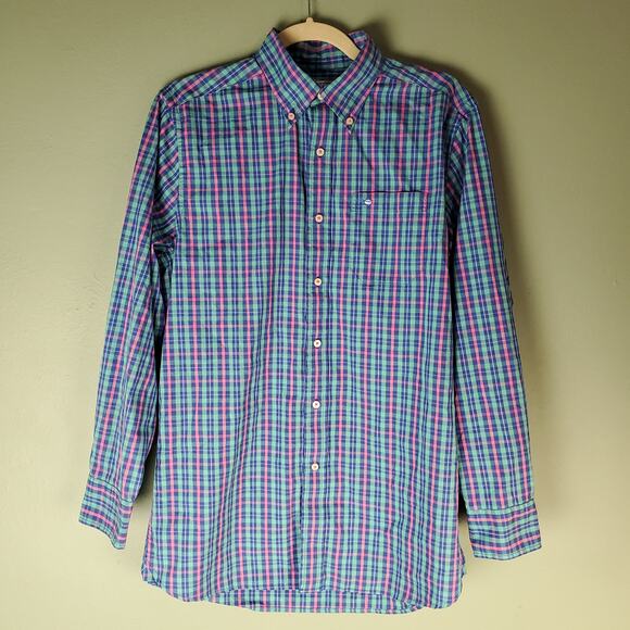 Southern Tide Mens Multicolor Classic Fit Plaid Button Down Shirt Top Size Small - Picture 1 of 7